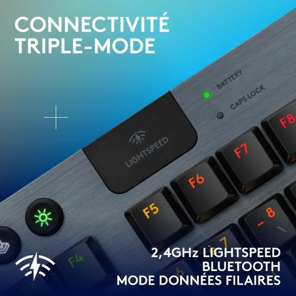 Trådlöst Tangentbord Logitech G915 TKL X Svart AZERTY - 5