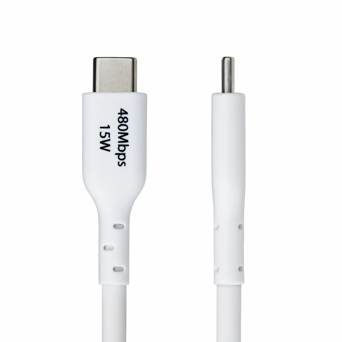 USB-kabel Startech USB2AC3MNCWHE Vit 3 m - 3