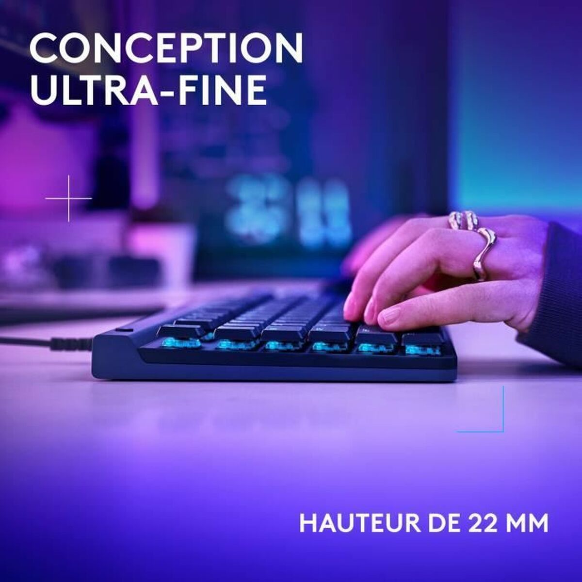 Tangentbord Logitech G515 TKL Svart AZERTY - 4