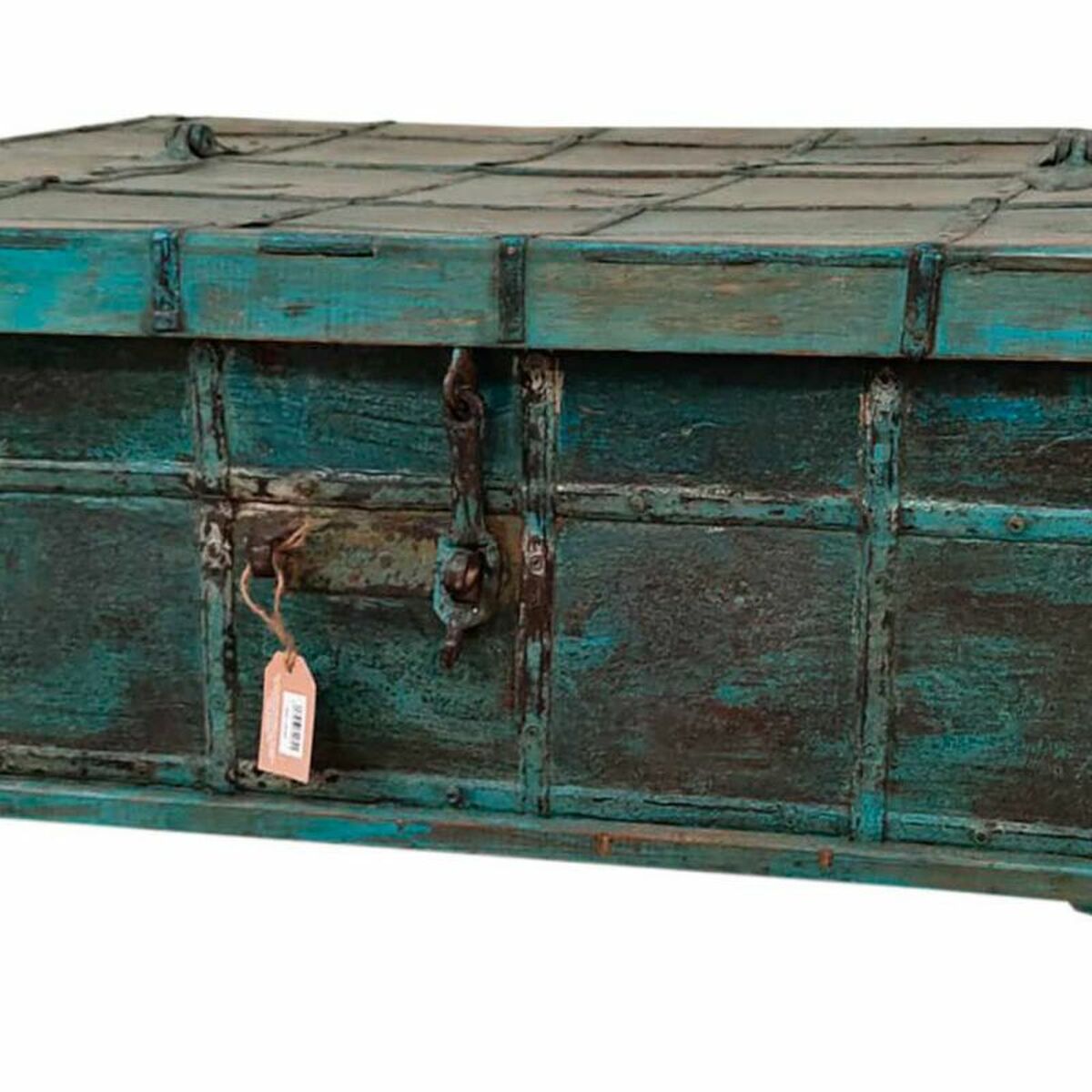 Koffert Alexandra House Living Blå Mangoträ 87 x 48 x 136 cm - 3