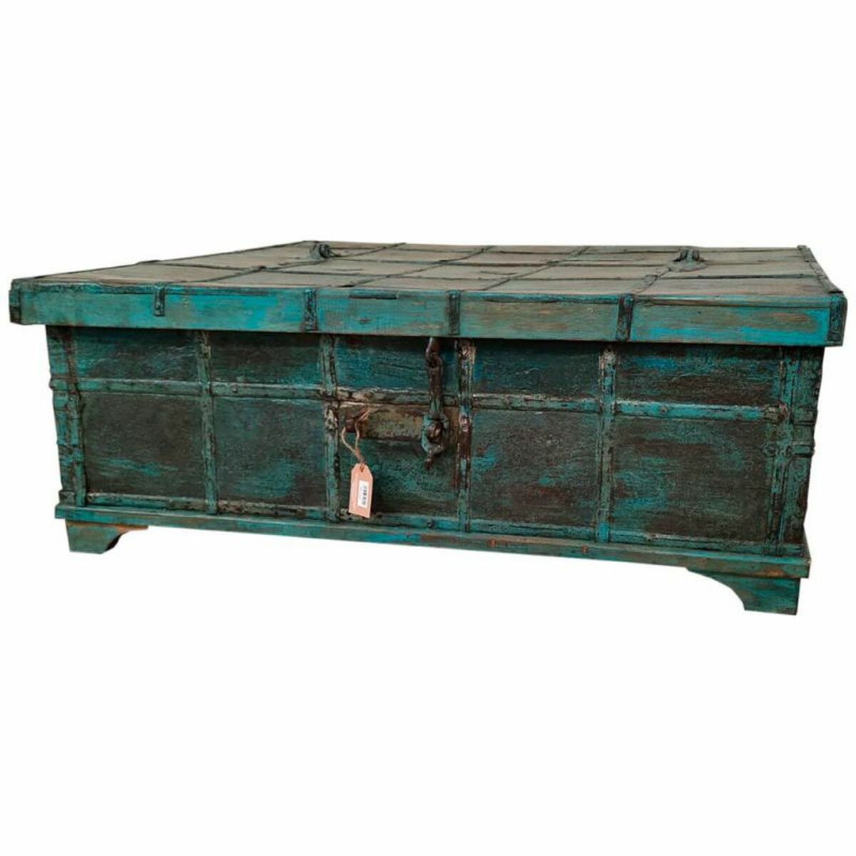 Koffert Alexandra House Living Blå Mangoträ 87 x 48 x 136 cm - 2