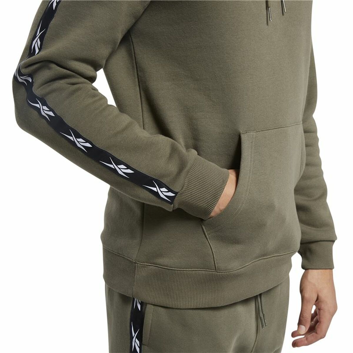 Tröja med huva Herr Reebok Training Essentials Tape Persimon - 5
