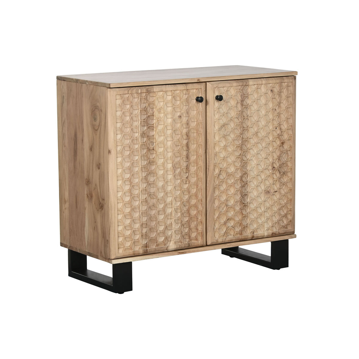 Skänk Home ESPRIT Metall Akaciaträ 88 x 40 x 80 cm