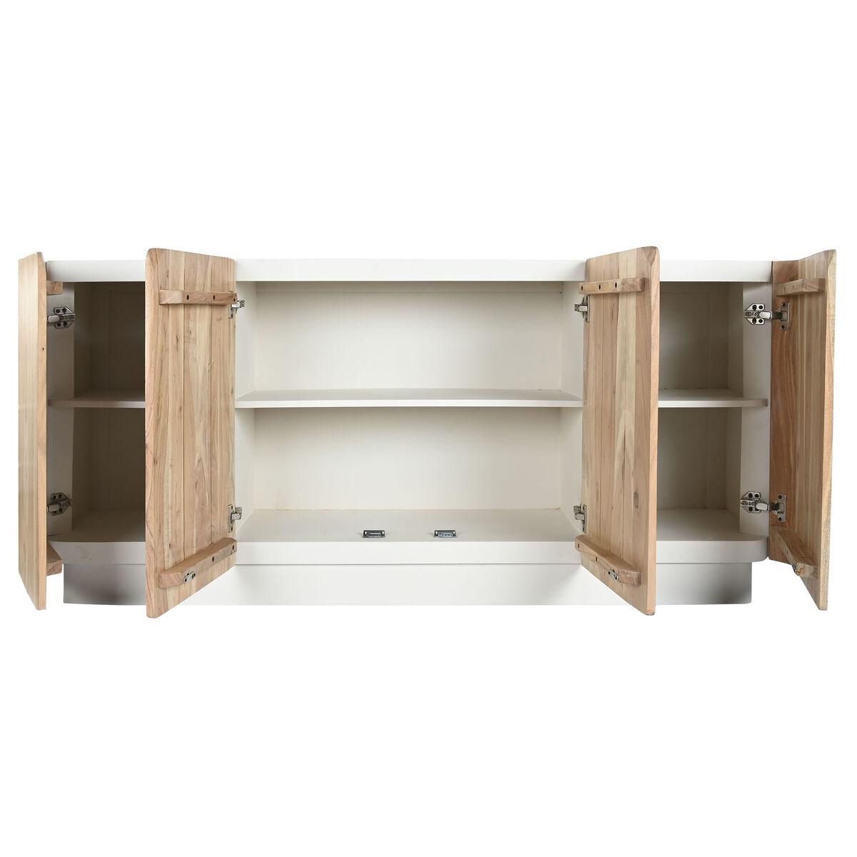 Skänk Home ESPRIT Vit Naturell Akaciaträ Mangoträ 170 x 40 x 80 cm - 3