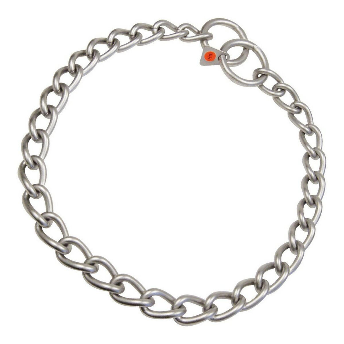 Hundhalsband Hs Sprenger Silvrig Matt 4 mm Länkar Vriden (70 cm) - 2