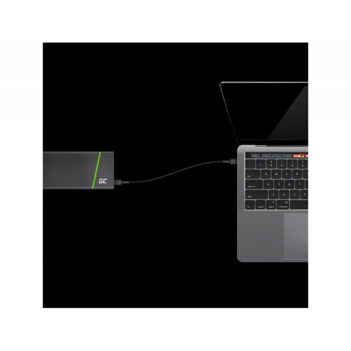 Adapter USB till USB-C Green Cell KABGC31 Svart 30 cm - 2