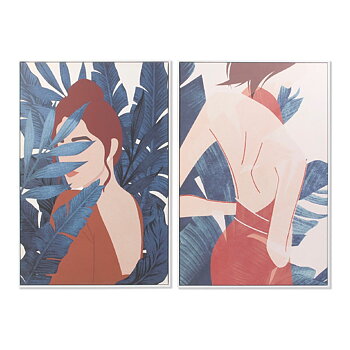 Kanvas DKD Home Decor Woman polystyren Kanvas