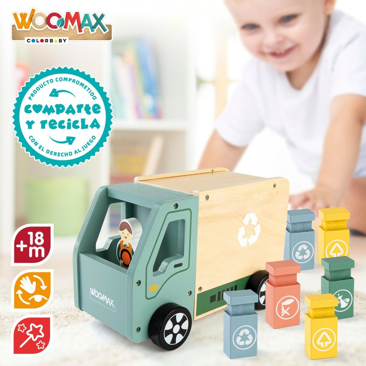 Sopbil Woomax Leksak 8 Delar 24 x 15 x 13,5 cm (4 antal) - 4