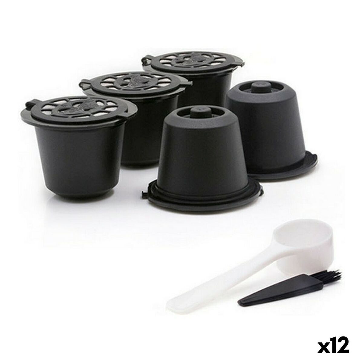 Kaffekapslar Quttin Laddningsbar 5 Delar (12 antal) (7 pcs) - 5