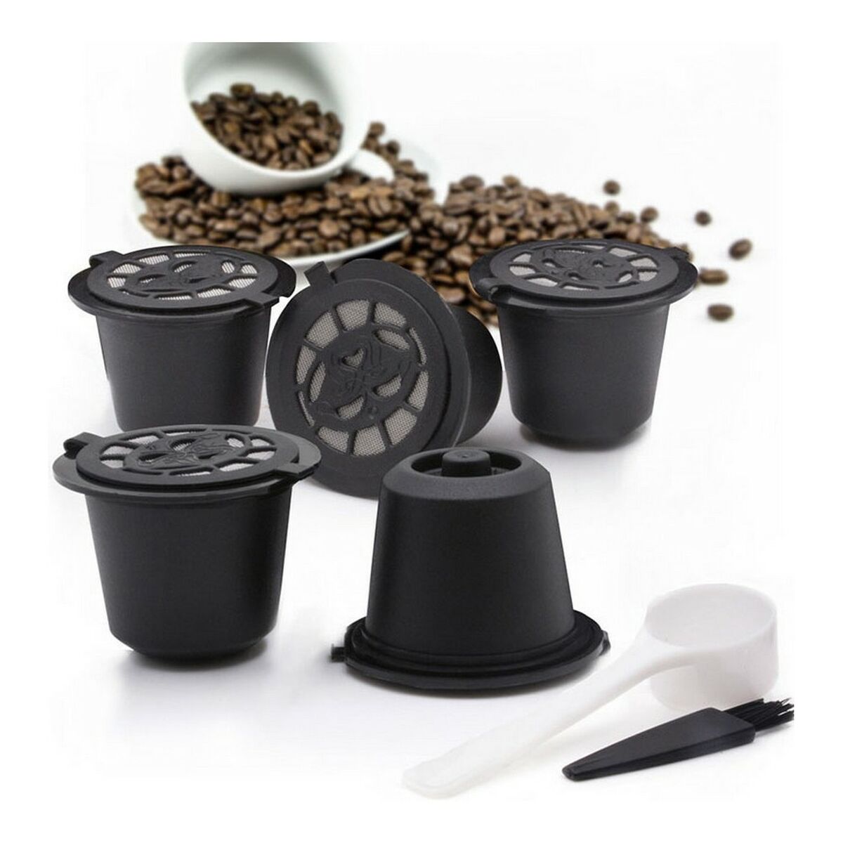 Kaffekapslar Quttin Laddningsbar 5 Delar (12 antal) (7 pcs) - 7