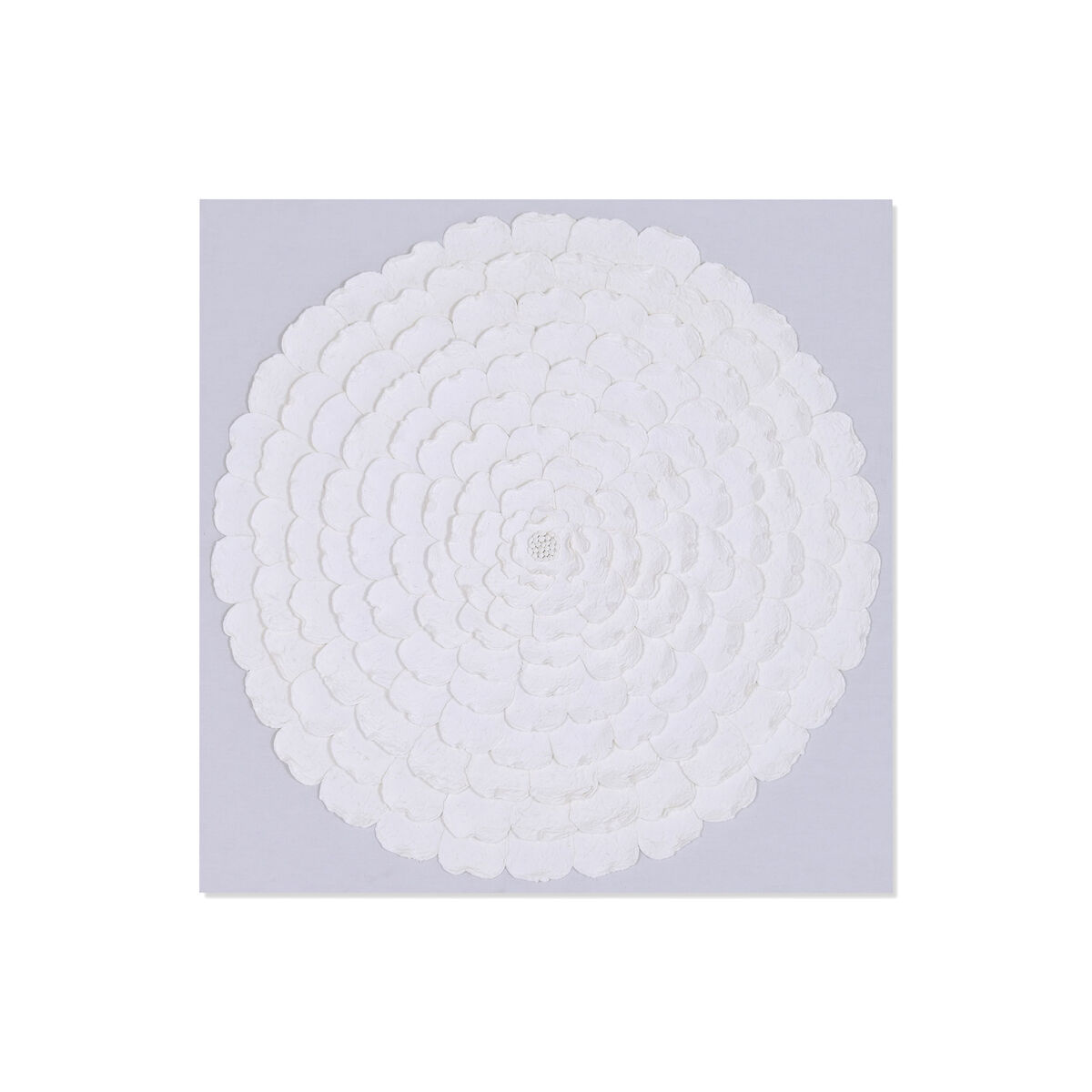 Kanvas Home ESPRIT Vit Blomster Shabby Chic 120 X 7 X 120 CM