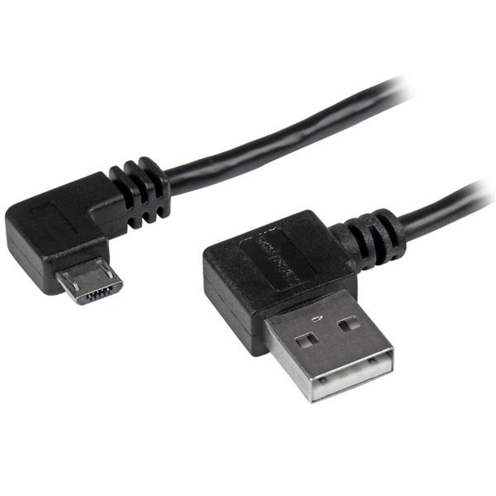 USB-kabel till mikro-USB Startech USB2AUB2RA2M         Svart