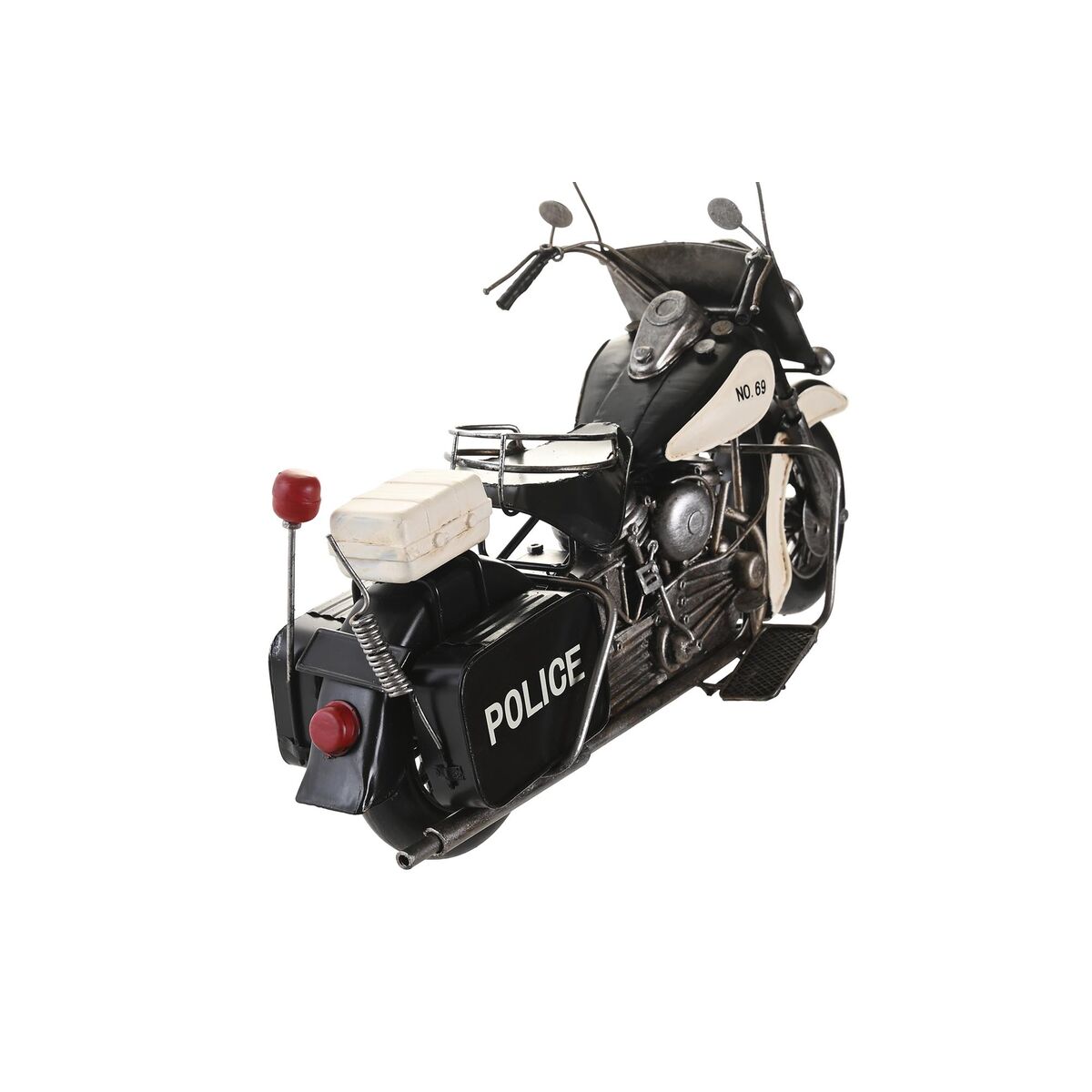 Prydnadsfigur DKD Home Decor 35 x 14 x 24 cm Svart Motorcykel Vit Vintage (2 antal) - 2
