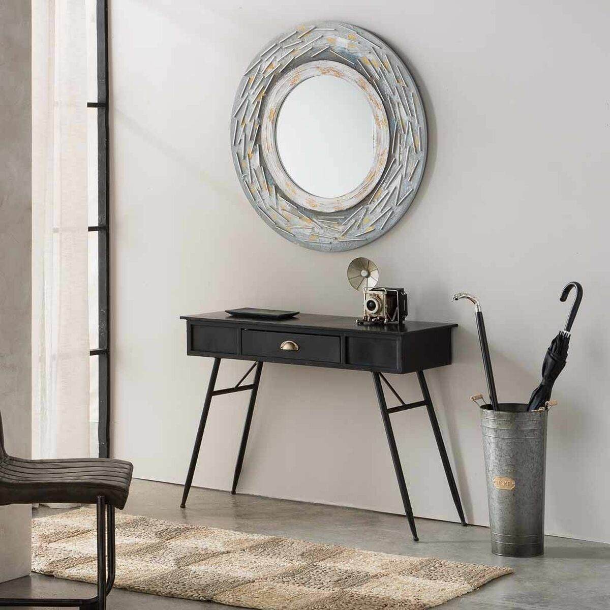 Hallmöbel med lådor Alexandra House Living Svart 40 x 75 x 100 cm - 3