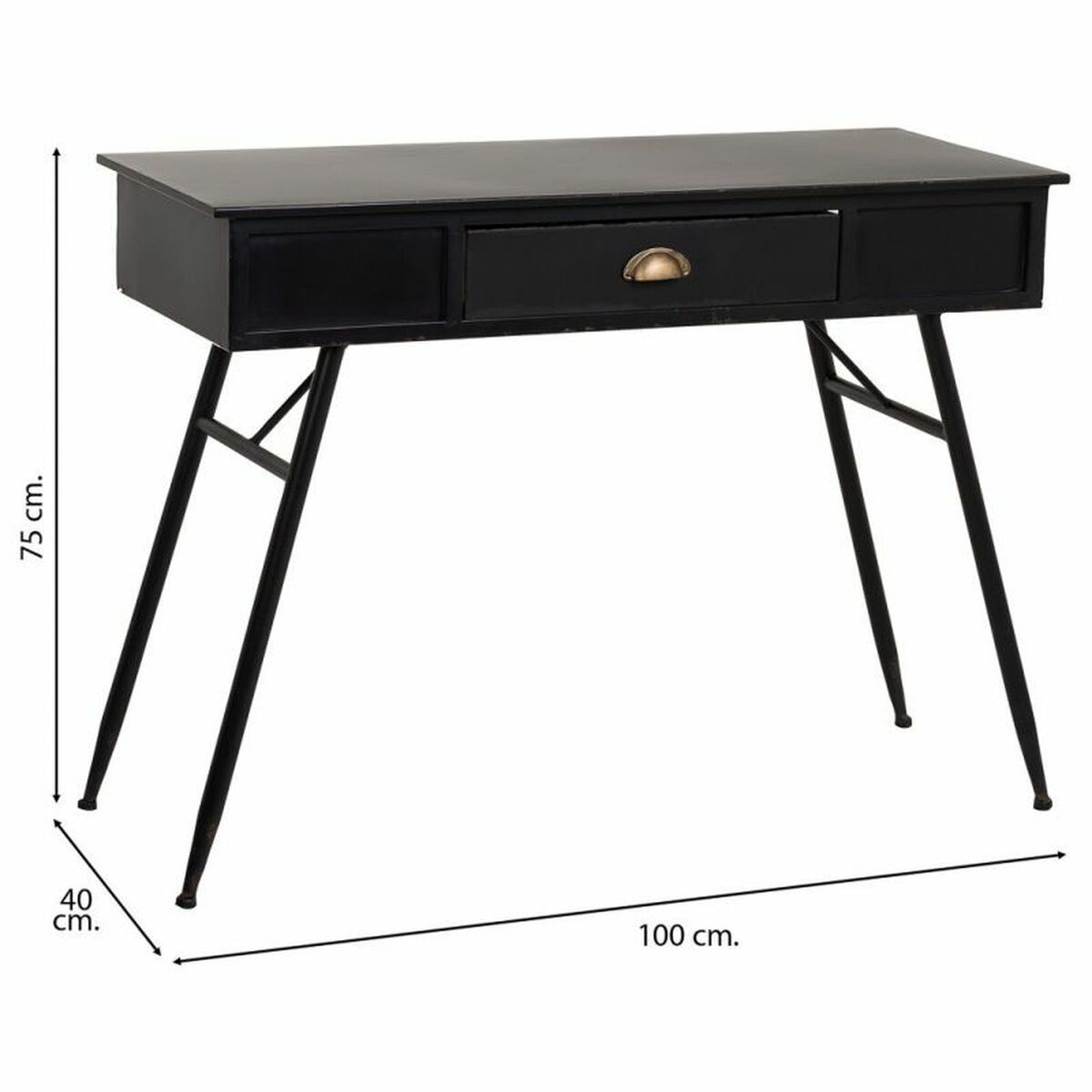 Hallmöbel med lådor Alexandra House Living Svart 40 x 75 x 100 cm - 5
