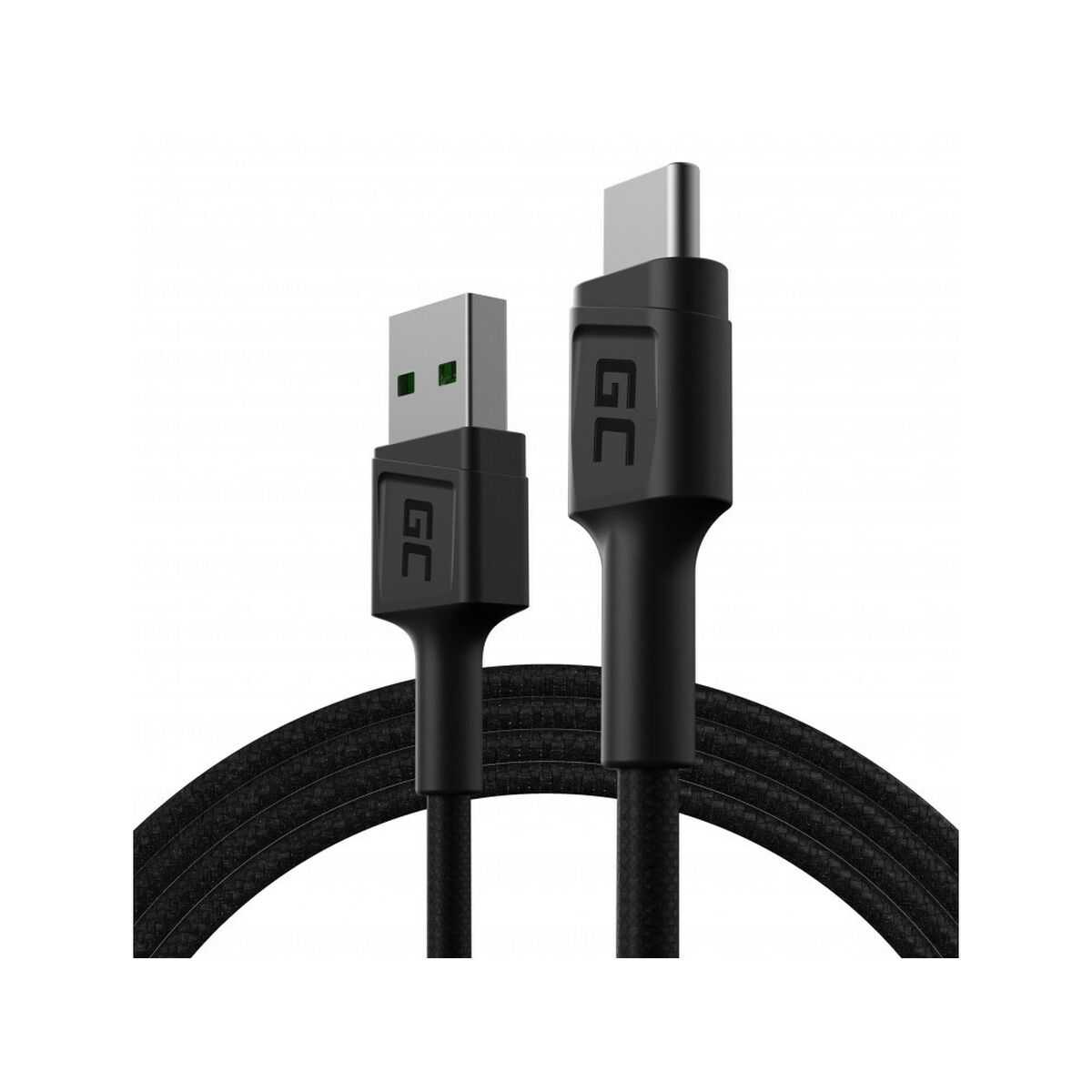 Adapter USB till USB-C Green Cell KABGC22 Svart 1,2 m