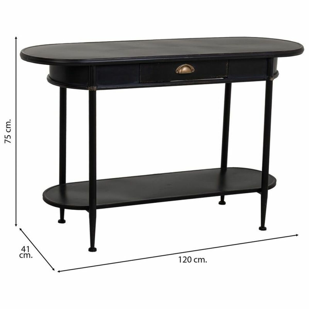 Hallmöbel med lådor Alexandra House Living Svart 41 x 75 x 120 cm - 5