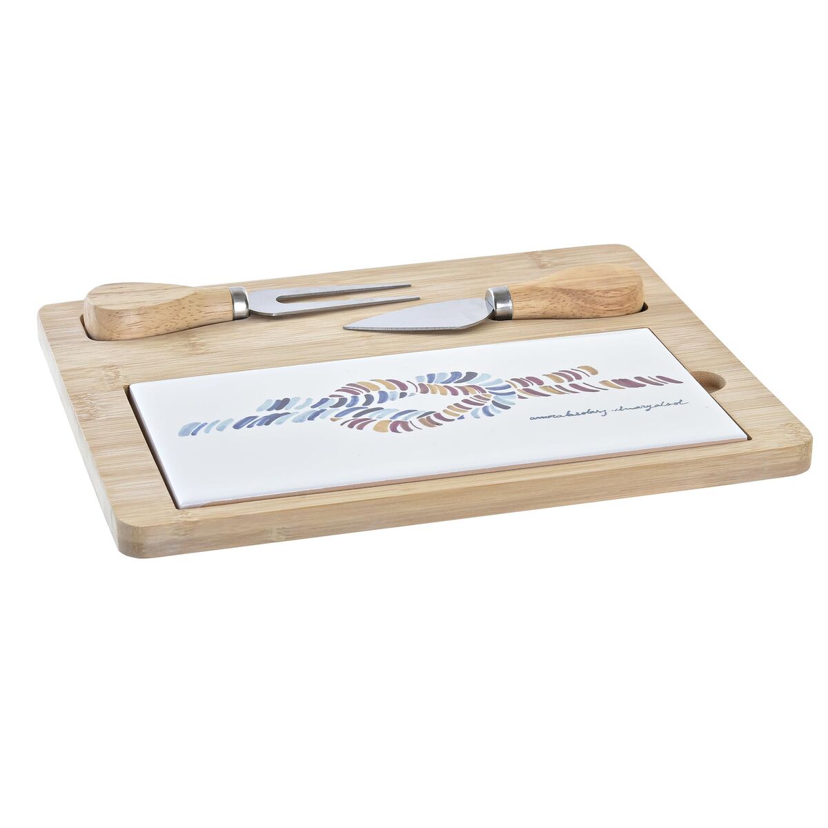 Ostbricka DKD Home Decor Bambu Stengods 24,5 x 20 x 1,2 cm Sjöman