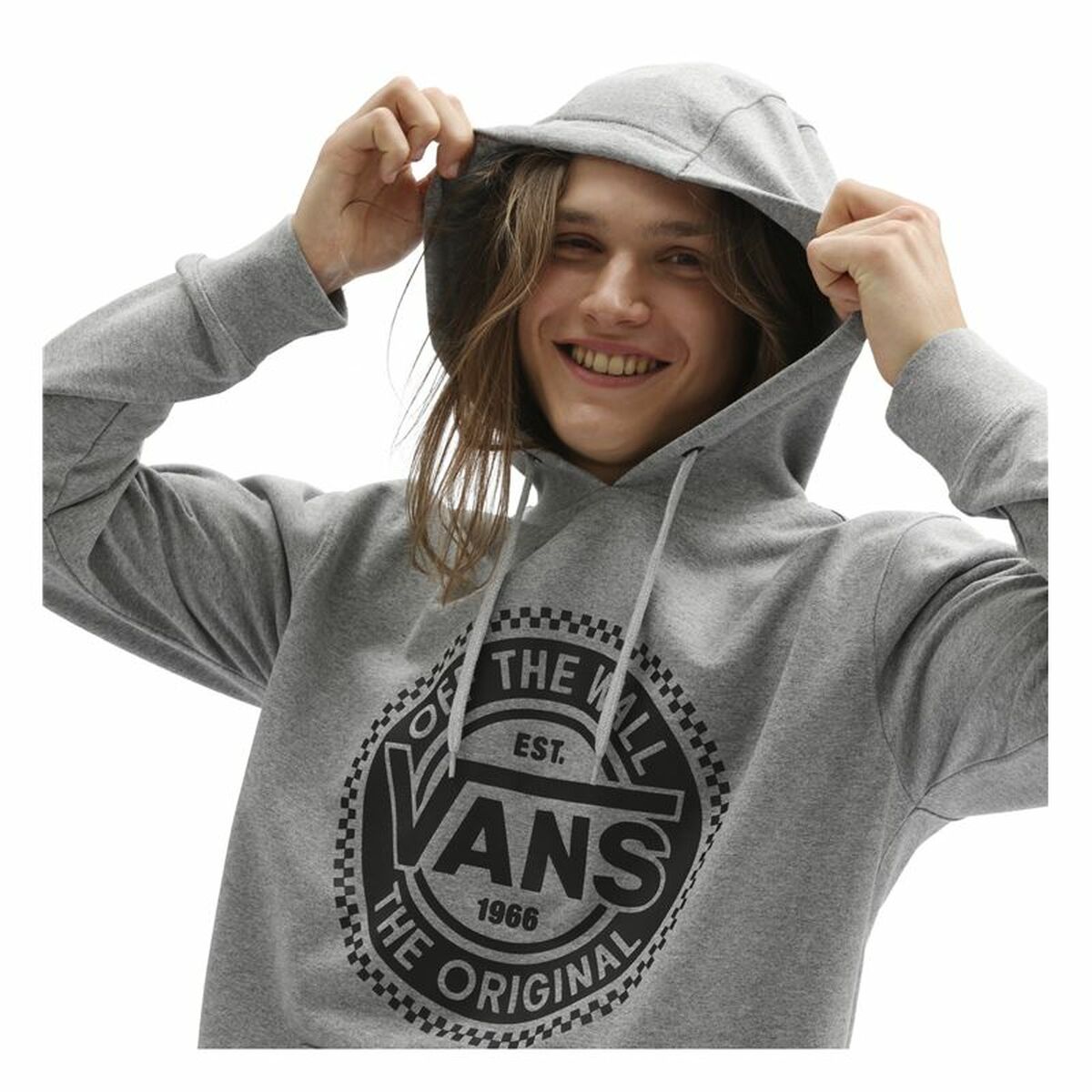 Tröja med huva Herr Vans Big Chest Lock Up Ljusgrå - 4