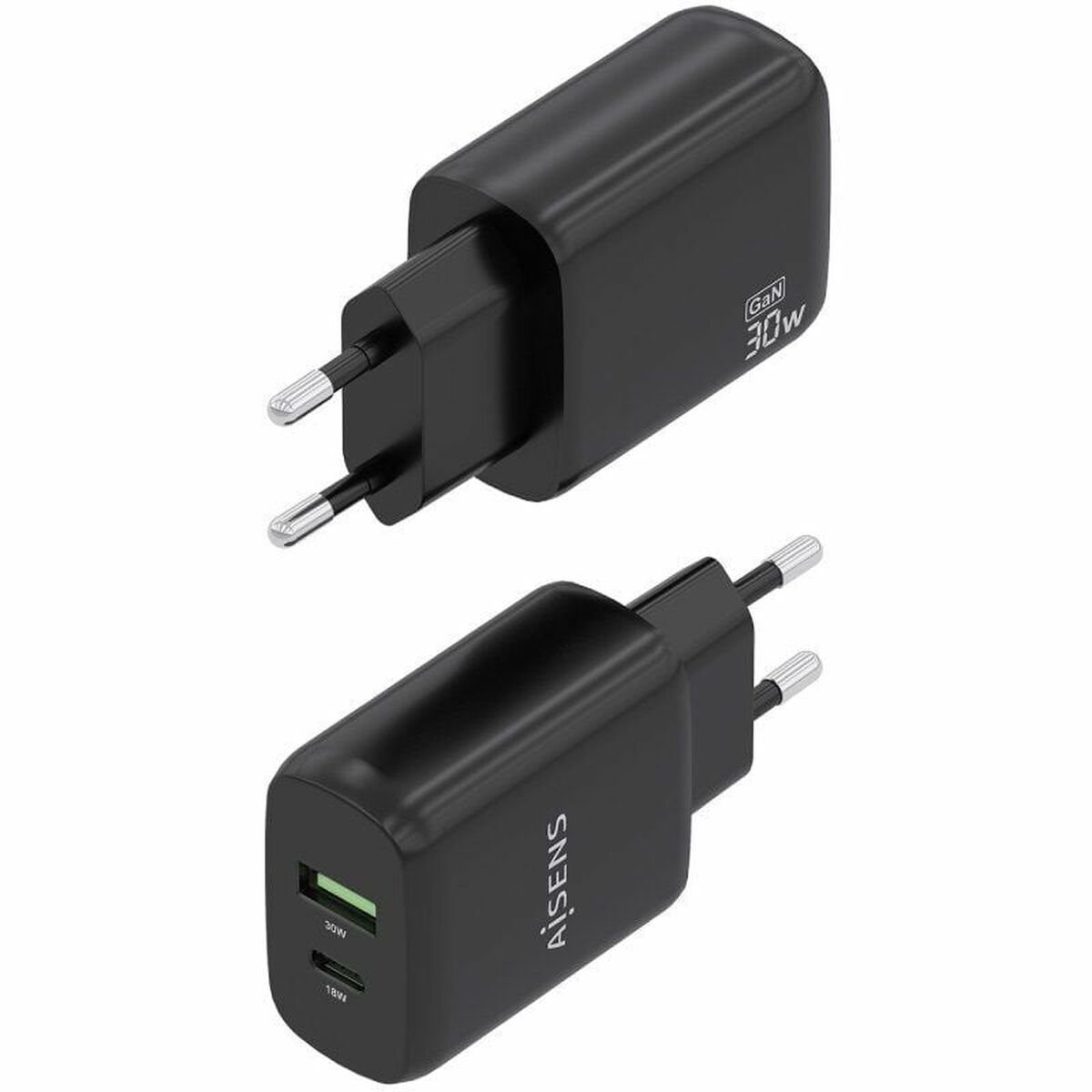 Väggladdare Aisens A110-0924 Svart 30 W - 3
