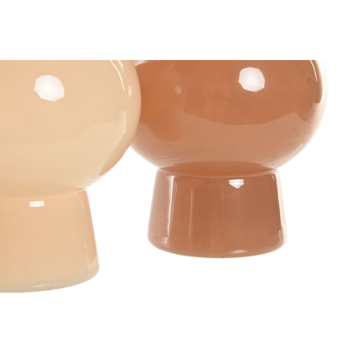 Vas Home ESPRIT Kräm Terrakota n Glas 15 x 15 x 24 cm (2 antal) - 3