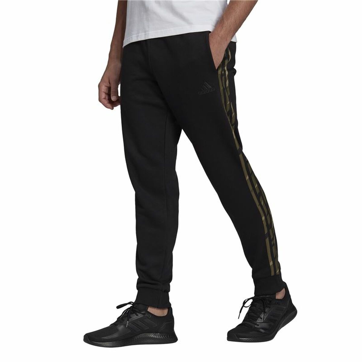 Långa träningsbyxor Adidas Essentials Camo Print Svart Män - 2