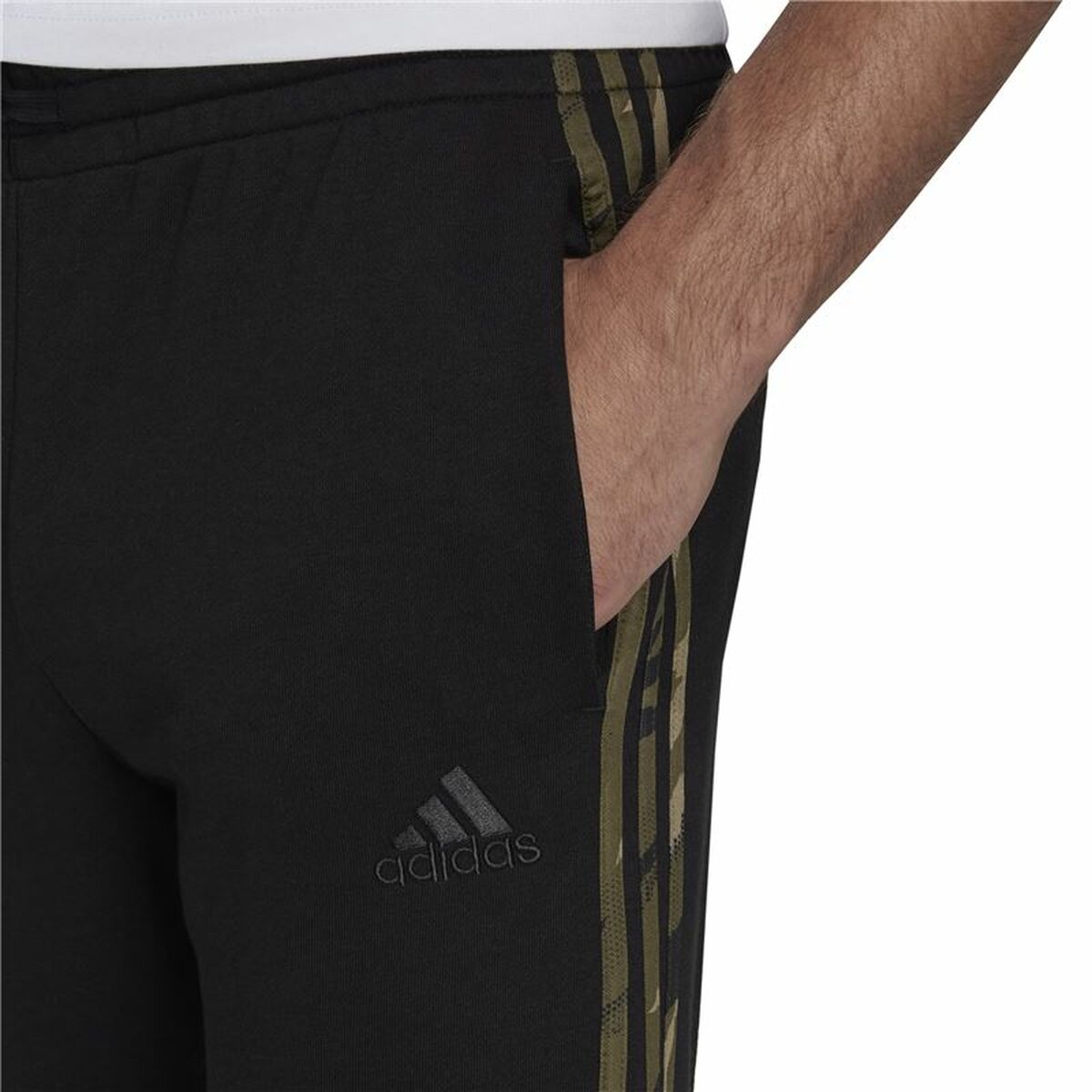 Långa träningsbyxor Adidas Essentials Camo Print Svart Män - 5