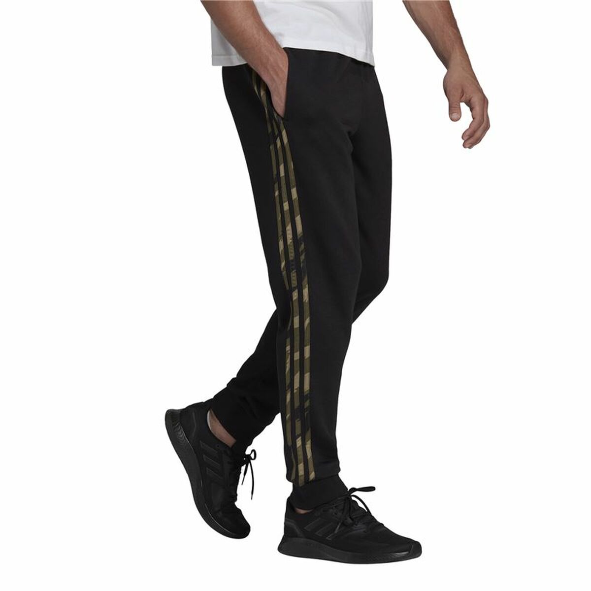 Långa träningsbyxor Adidas Essentials Camo Print Svart Män - 3