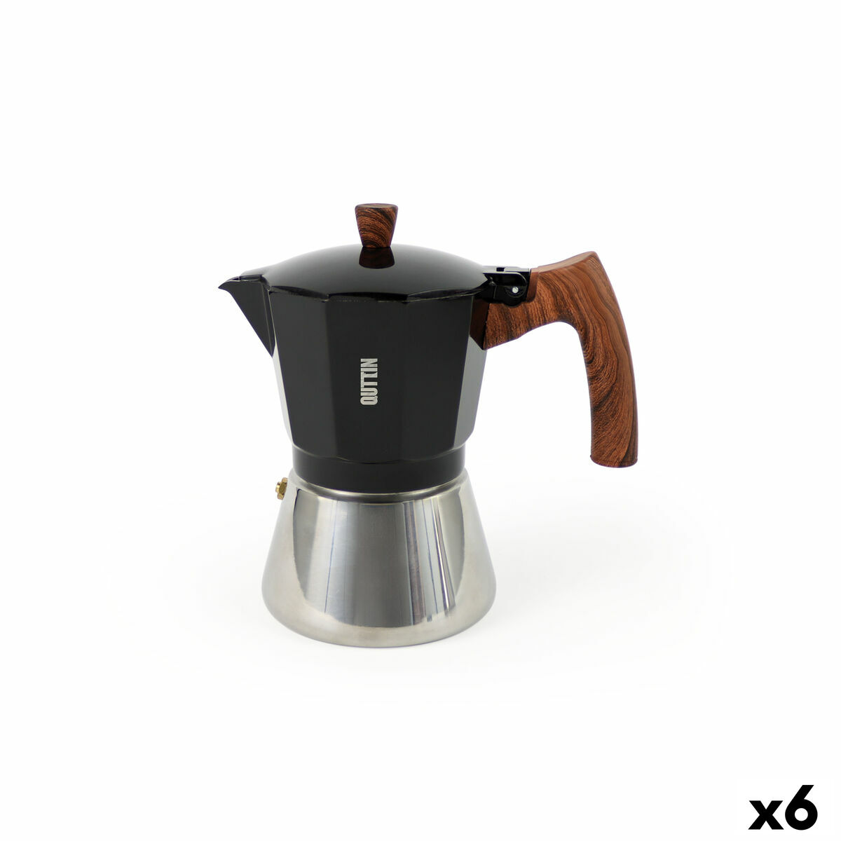 Italiensk Kaffepanna Quttin Svart (6 antal)