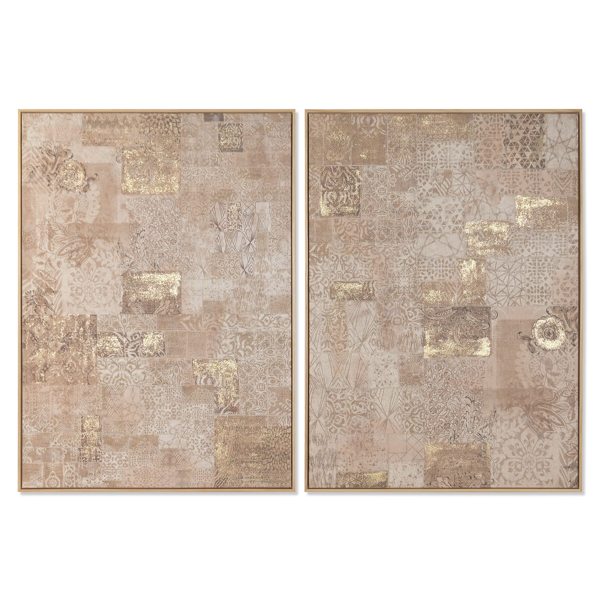 Kanvas Home ESPRIT Brun Indier 103 x 4 x 143 cm (2 antal)