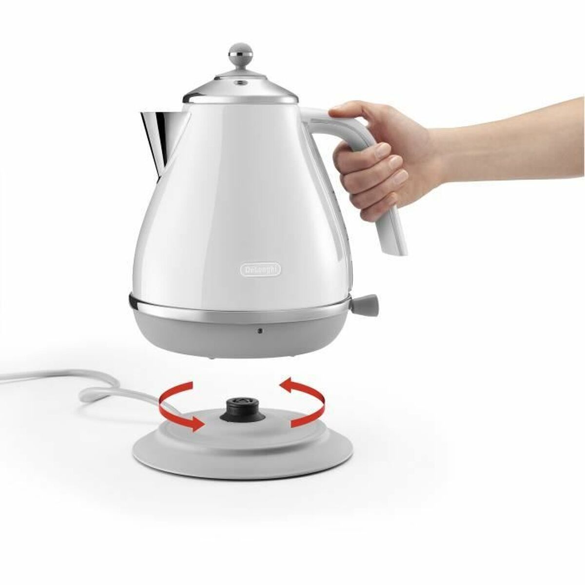 Vattenkokare DeLonghi Vit Rostfritt stål 1,7 L 2000 W - 2