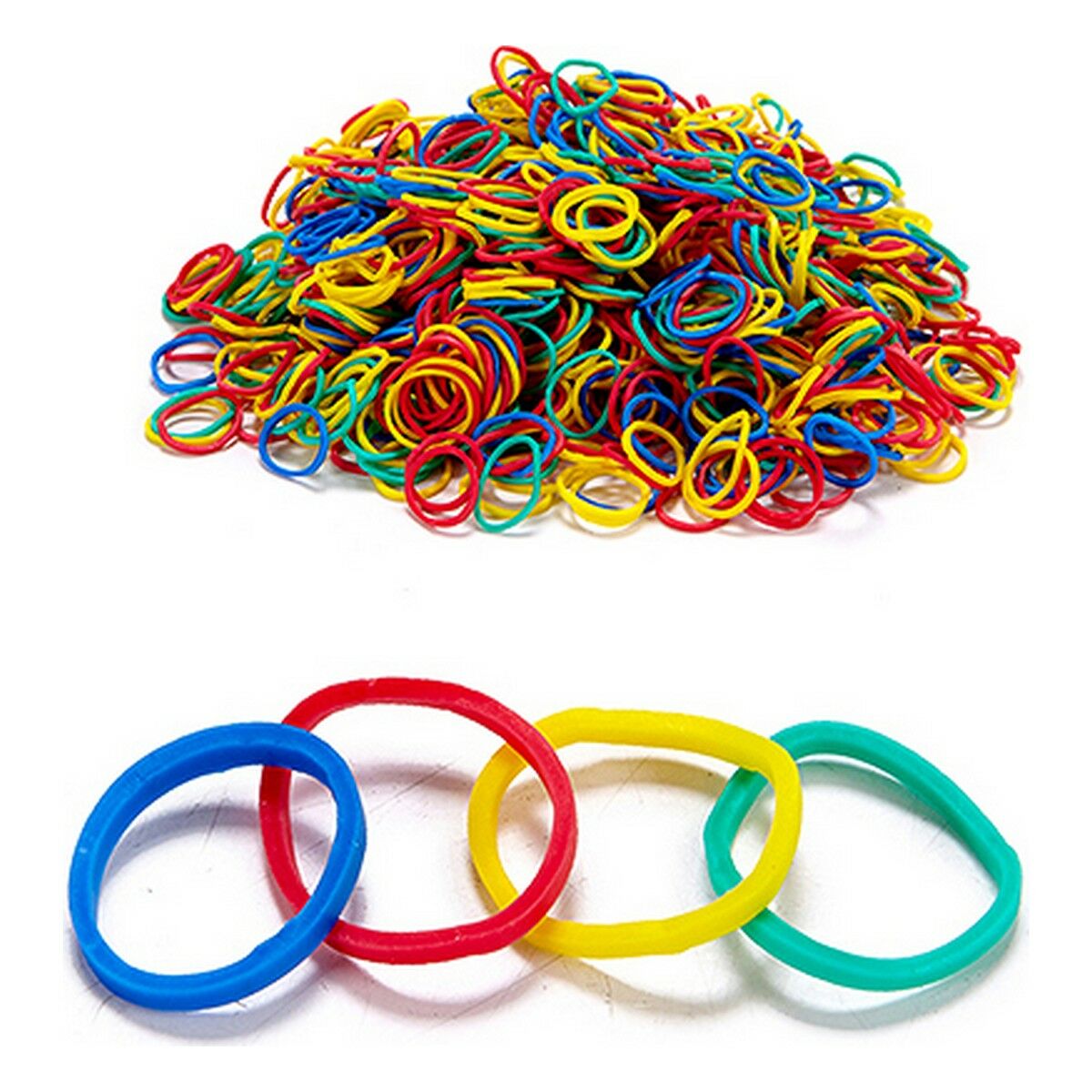 Elastiska band Mini Multicolour Ø 1,3 cm (12 antal) - 6
