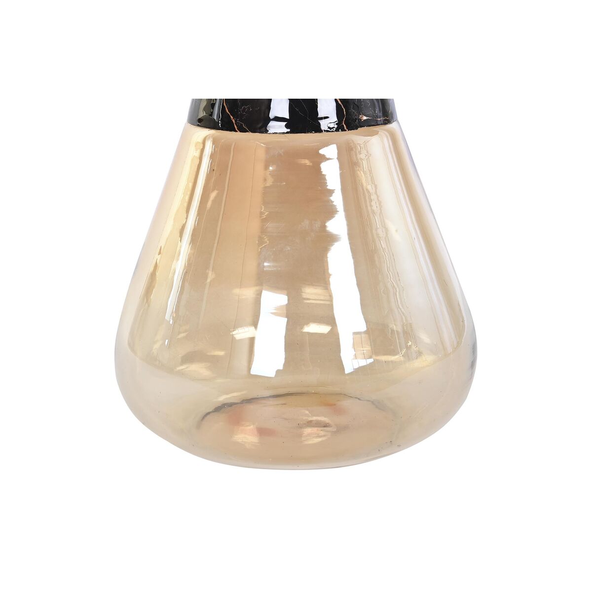 Sidobord DKD Home Decor Dvobarvna Glas Järn 60 x 60 x 57 cm - 3