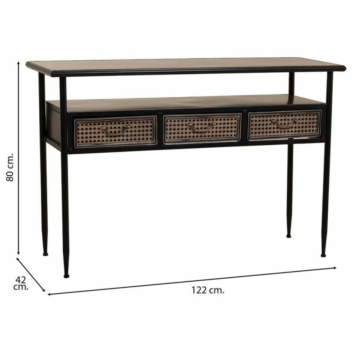 Hallmöbel med lådor Alexandra House Living Brun 42 x 80 x 122 cm - 5