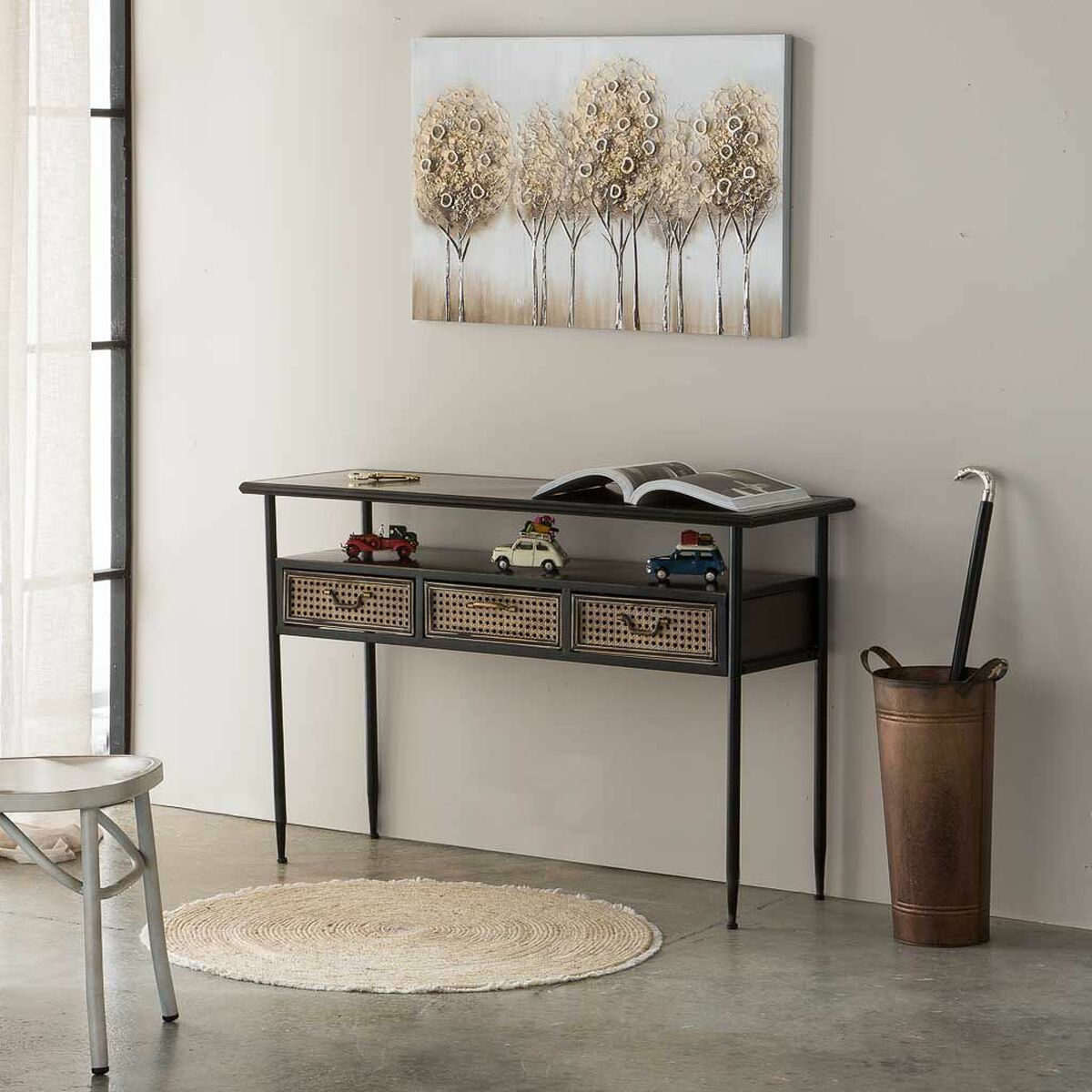 Hallmöbel med lådor Alexandra House Living Brun 42 x 80 x 122 cm - 3
