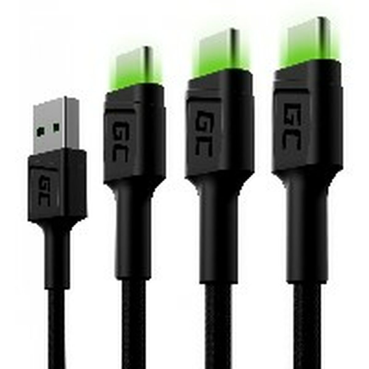 USB-kabel Green Cell KABGCSET03 Svart 2 m - 5