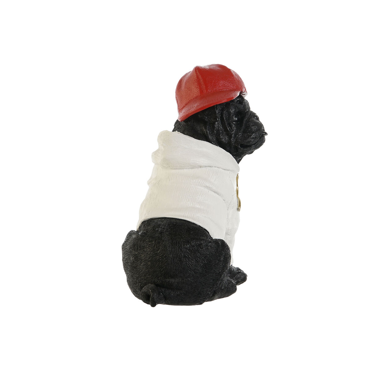 Prydnadsfigur Home ESPRIT Vit Svart Röd Hund 25 x 12 x 21 cm (2 antal) - 2