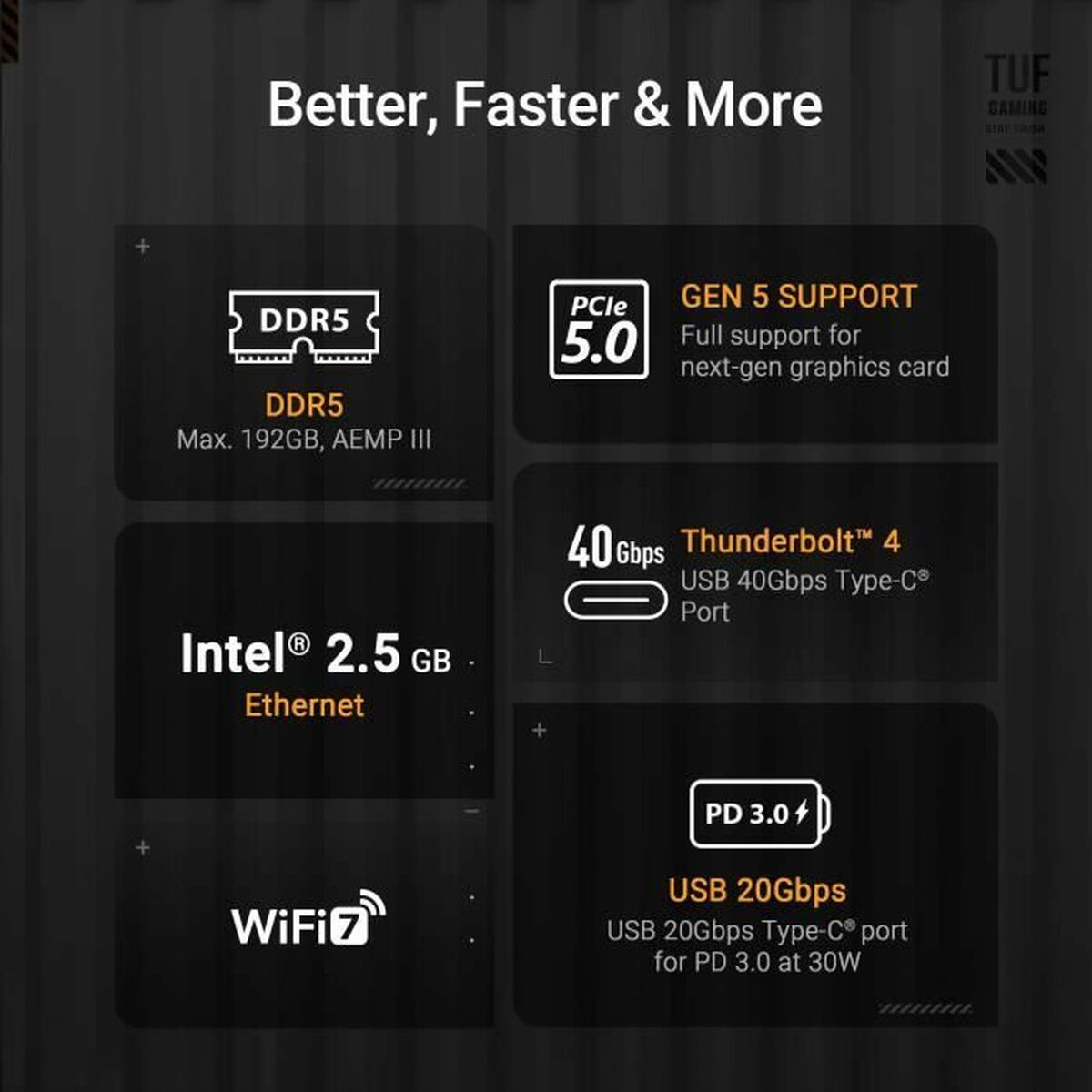 Moderkort Asus TUF GAMING Z890-PRO WIFI LGA 1851 - 5