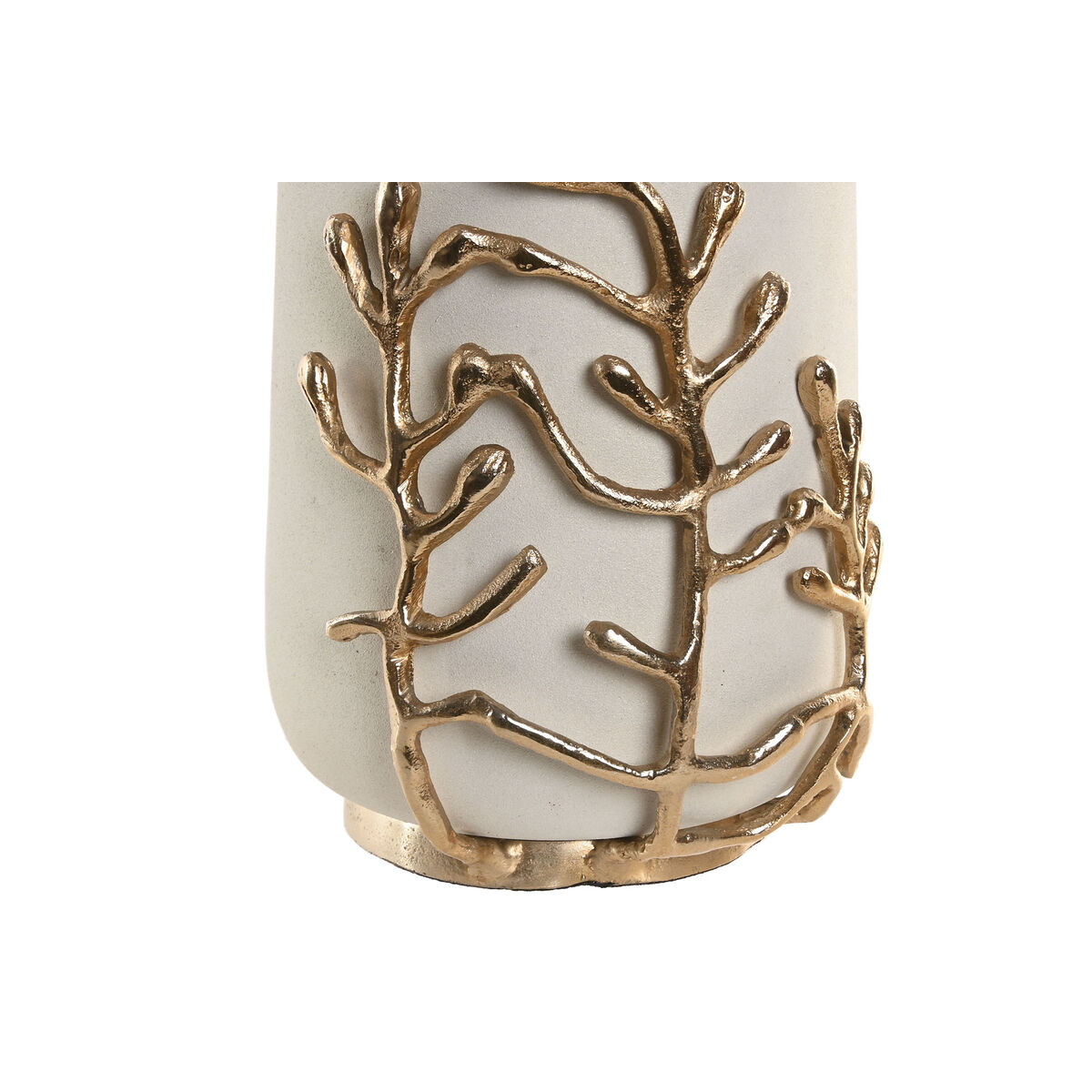 Vas Home ESPRIT Vit Gyllene Aluminium Modern 15 x 15 x 52 cm - 2