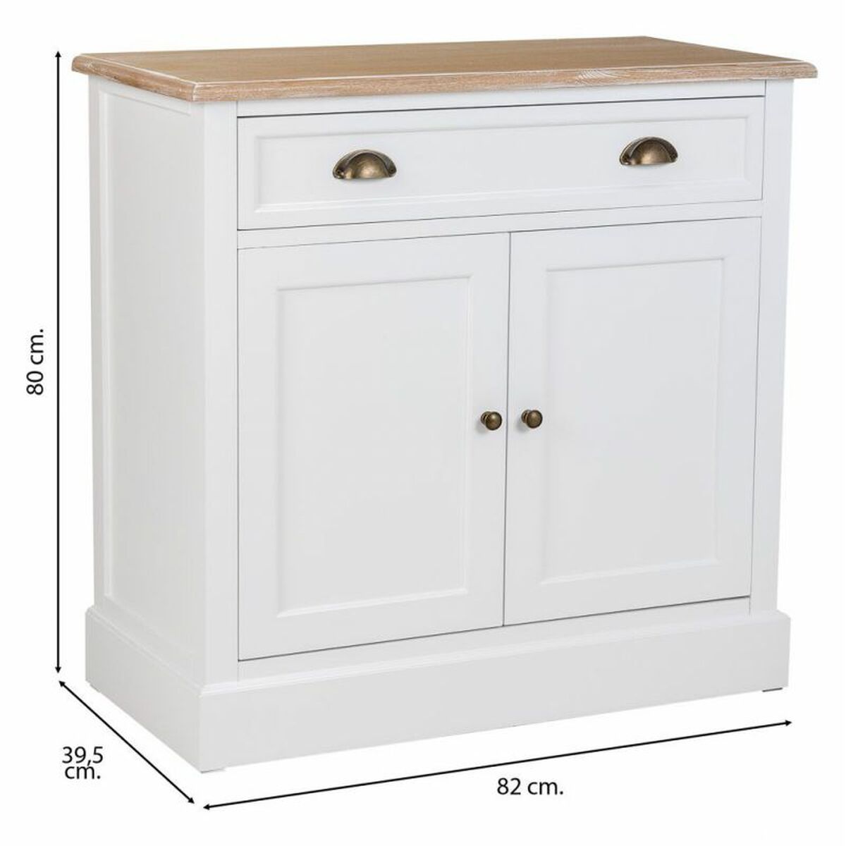 Hallmöbel med lådor Alexandra House Living Vit Brun 39 x 80 x 82 cm - 5