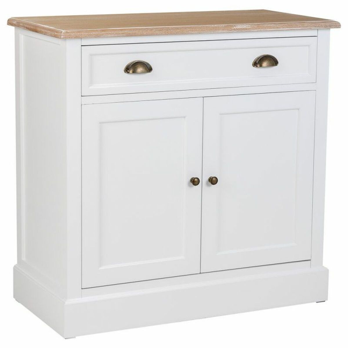 Hallmöbel med lådor Alexandra House Living Vit Brun 39 x 80 x 82 cm