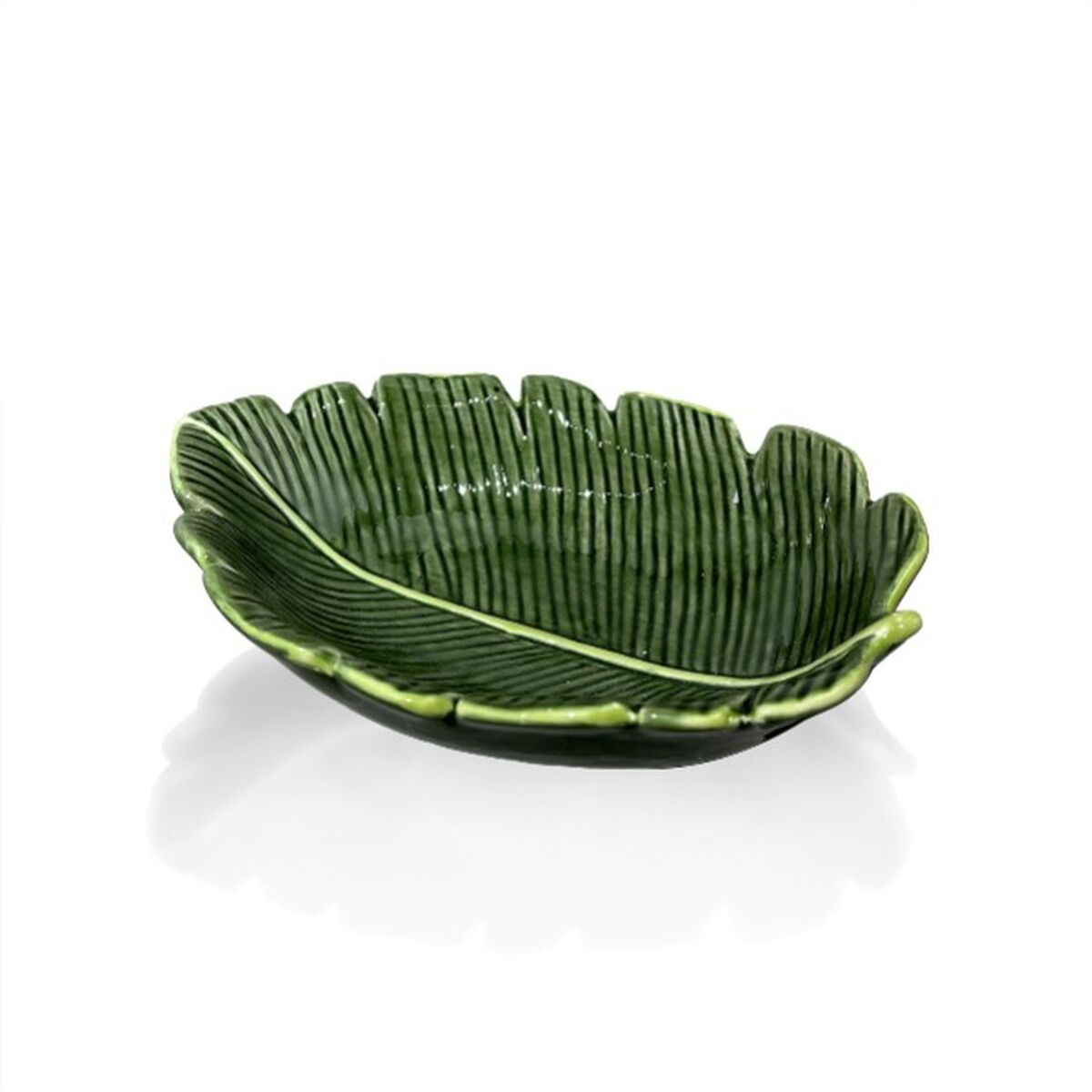Snacksskål Versa Keramik Dolomite Blad 16 x 4 x 12 cm - 2