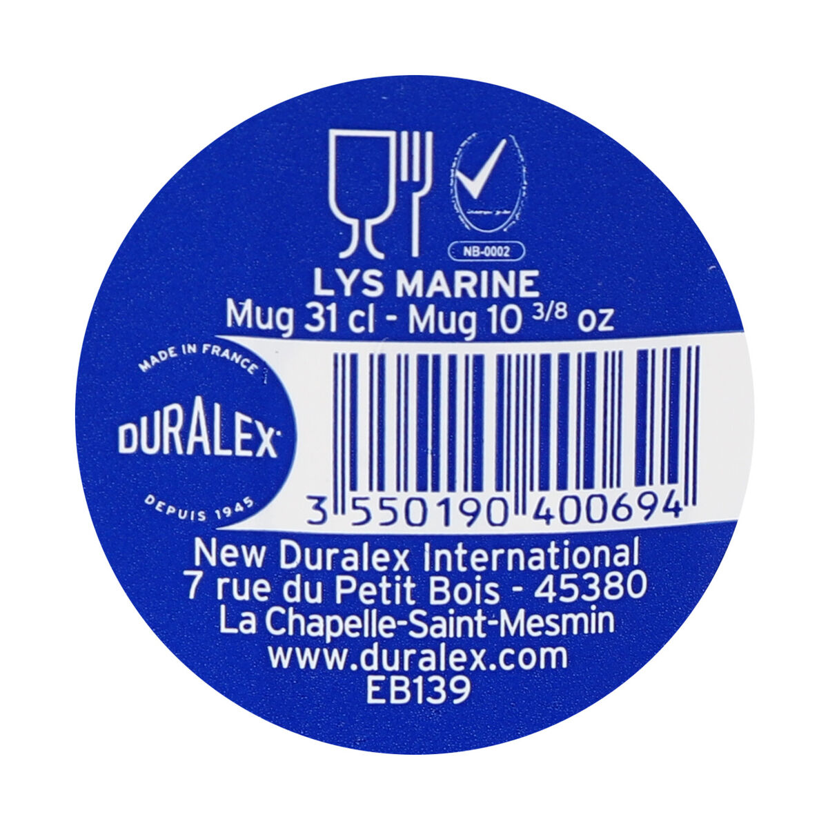 Koppar Duralex Lys Stapelbara Blå 310 ml (48 antal) - 5