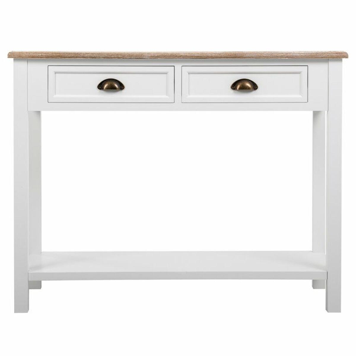 Hallmöbel med lådor Alexandra House Living Vit Brun Zinklegering Trä MDF 40 x 78 x 100 cm - 7