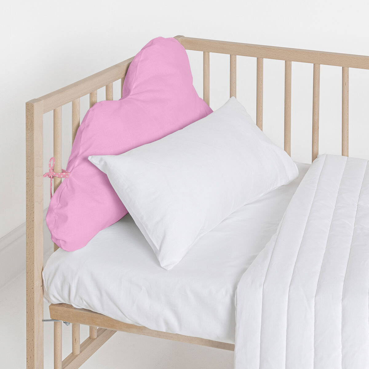 Skydd till spjälsäng HappyFriday Basic Kids Cloud Rosa 60 x 40 cm - 4