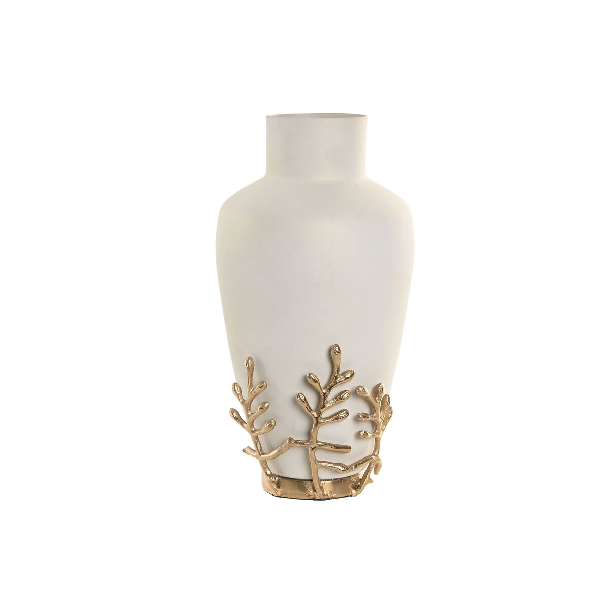 Vas Home ESPRIT Vit Gyllene Aluminium Modern 16 x 16 x 31 cm