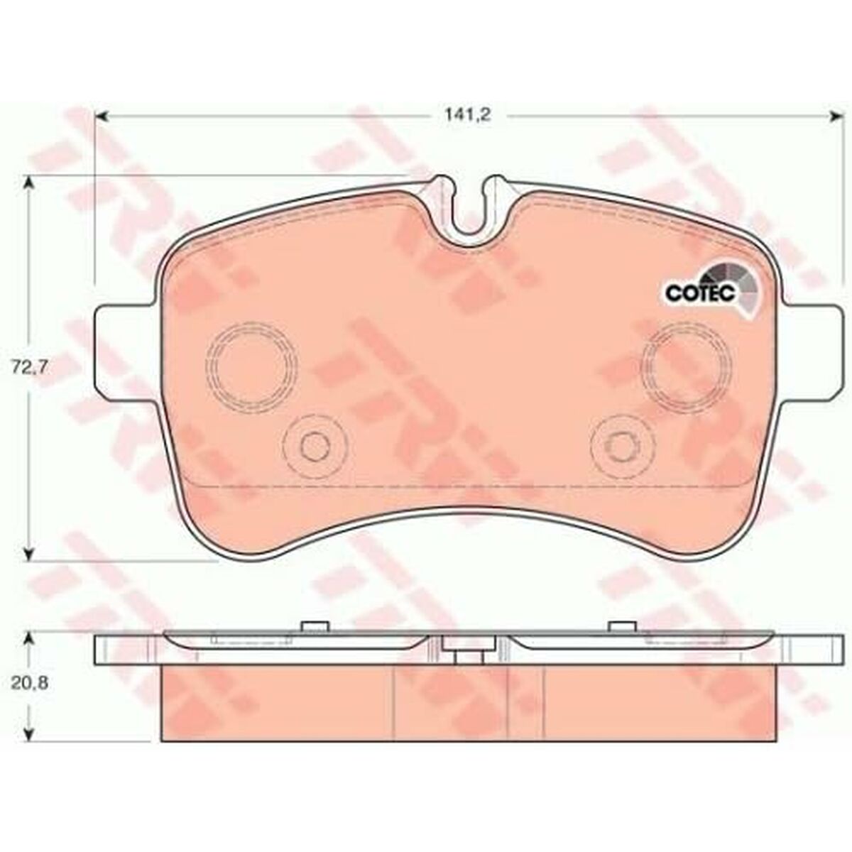 Bromsbackar TRW GDB1748 (Renoverade A) - 2