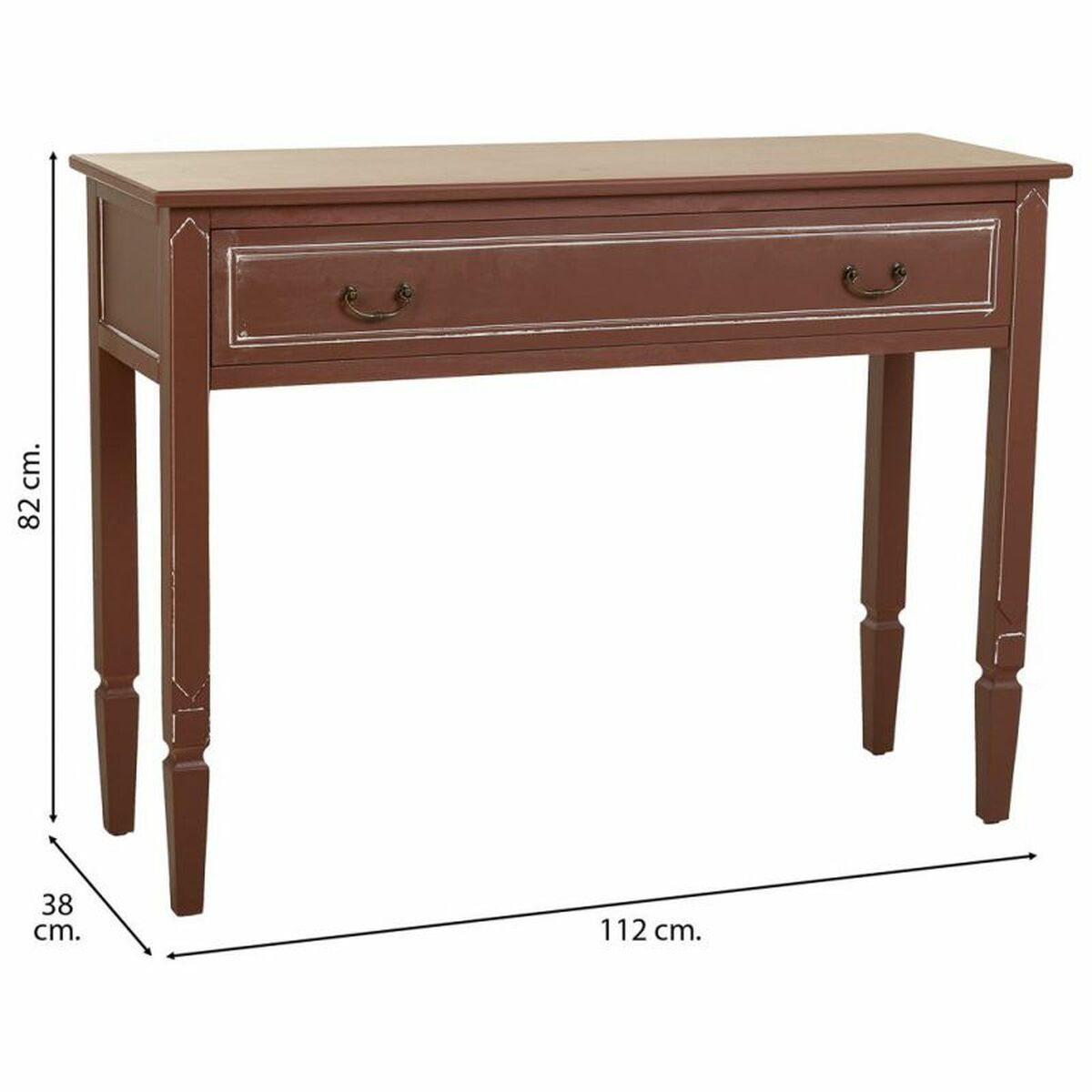 Hallmöbel med lådor Alexandra House Living Brun Naturell 38 x 82 x 112 cm - 5