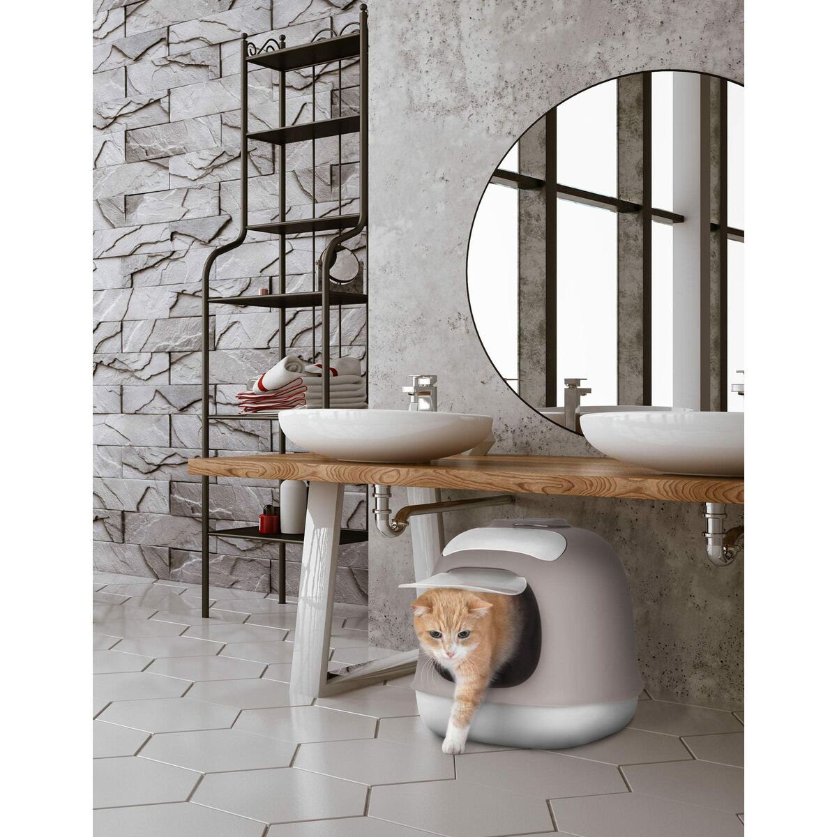 Kattlåda United Pets Grön polypropen 40 x 50 cm - 4