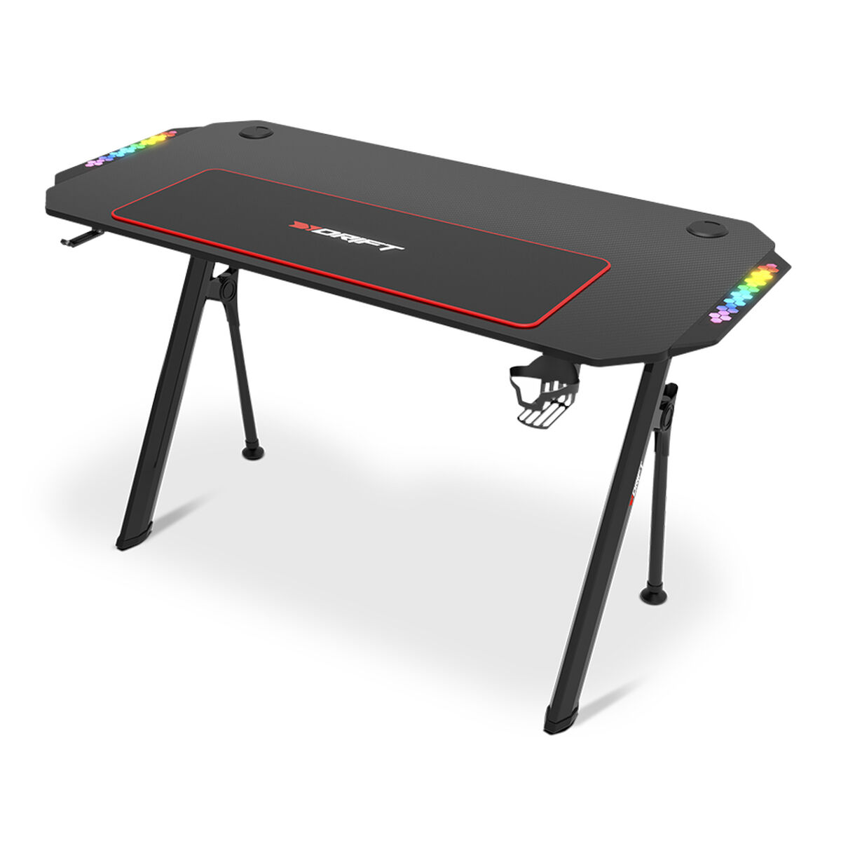 Skrivbord Gaming DRIFT DRDZ175RGB Svart 120 x 60 cm - 6